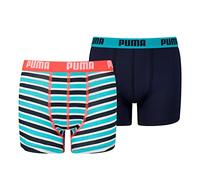 Puma Boxershorts Basic Printed – Fluo Rot/Blau – Größe 122-128