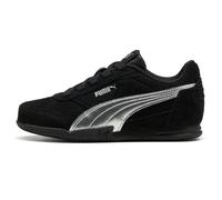 PUMA Bella Donna SD Metallic AC PS Sneaker, Schwarz Silber, 35.5 EU, Puma Schwarz Puma Silber, 2.5 UK Child