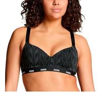 Puma BH Printed Padded Top Schwarz Baumwolle X-Large Damen