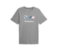 PUMA Herren T-Shirt - Motorsport, BMW MMS ESS LOGO TEE, Baumwolle, kurz, einfarbig Grau 2XL