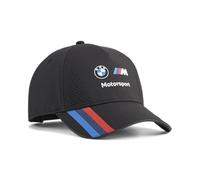PUMA BMW M Motorsport Team Baseball Kappe - Schwarz mit Racing-Streifen - Einheitsgröße