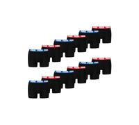 PUMA Boxer Boxershorts Men Herren Everyday Unterhose Unterwäsche 12er Pack, Farbe:Black/Blue/Red, Bekleidungsgröße:XL