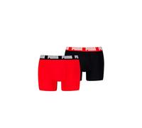 Puma Boxer Boxershorts Men Herren Everyday Unterhose Unterwäsche 6er Pack, Farbe:Black/Red, Bekleidungsgröße:L