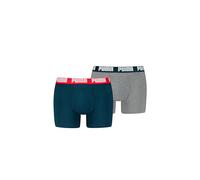 PUMA Boxer Boxershorts Men Herren Everyday Unterhose Unterwäsche 2er Pack, Farbe:Navy/Grey Melange, Bekleidungsgröße:L