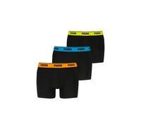 Boxershorts PUMA "PUMA MEN EVERYDAY BASIC BOXERS 3P", Herren, Gr. S, schwarz (schwarz, various logo colors), Single Jersey, Obermaterial: 95% Baumwolle, 5% Elasthan, körpernah, Unterhosen, Komfortable