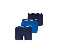 Boxershorts PUMA "PUMA MEN EVERYDAY BASIC BOXERS 3P", Herren, Gr. L, blau (blau combo), Single Jersey, Obermaterial: 95% Baumwolle, 5% Elasthan, körpernah, Unterhosen, Komfortabler elastischer Logobun