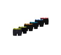 PUMA Boxer Boxershorts Men Herren Everyday Unterhose Unterwäsche 6er Pack, Farbe:Black/Blue Orange, Bekleidungsgröße:XL