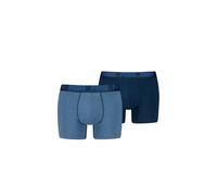 Puma Boxershorts Everyday Trunk Herren 2er-Pack 95% Baumwolle/5% Elasthan L Blau meliert