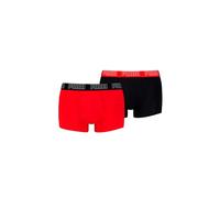 PUMA Boxer Trunk Boxershorts Herren Everyday Unterhose Pant Unterwäsche 2er Pack, Farbe: Rot/Schwarz, Bekleidungsgröße:M, Czerwony, M