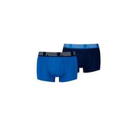 Trunk PUMA "PUMA MEN EVERYDAY TRUNKS 2P", Damen, Gr. XL, blau (navy, blau), Jersey, Obermaterial: 95% Baumwolle, 5% Elasthan, unifarben, eng, Unterhosen, mit kontrastfarbigem Webbund (71538916-XL) nav