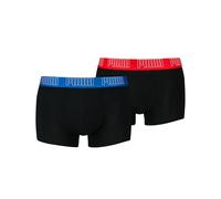 PUMA Boxer Trunk Boxershorts Men Herren Everyday Unterhose Pant Unterwäsche 2er Pack, Farbe:Black/Blue/Red, Bekleidungsgröße:S