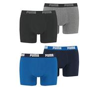 PUMA Boxershort 4er Pack Herren 4 Boxer Edition (-420 True Blue + 691 Dark Grey Melange/Black, XXL)