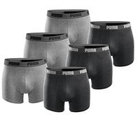 PUMA Boxershort 6er Pack Herren Basic Black Limited Edition - Black New Grey - Gr. M