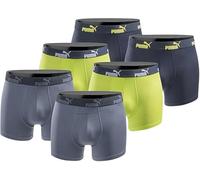PUMA Boxershort 6er Pack Herren Basic Black Limited Edition - New Lime- Gr. S