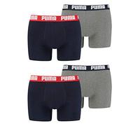 PUMA Boxershort Basic 4er Pack, Bluegrey Melange/Bluegrey Melange, L