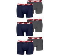 PUMA Boxershorts Bold Elements im 6er Pack, XL, Navy/Grey Melange
