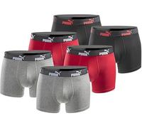 Puma Herren Boxershorts 6er Pack black red : XXL