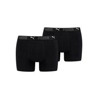 Boxershorts PUMA "PUMA MEN SPORT COTTON BOXERS 2P", Herren, Gr. L, schwarz, Jersey, Obermaterial: 95% Baumwolle, 5% Elasthan, bedruckt, unifarben, normal, Unterhosen, mit Markenschriftzug im Bund (288