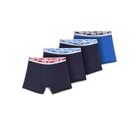 PUMA Herren Boxershorts, 4er Pack - Everyday Multi Logo ECOM, Cotton Stretch Blau S
