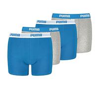 Puma Boxershorts Jungen Kinder Unterhose Unterwäsche 4 er Pack, Farbe:417 - Blue/Grey, Bekleidung:140
