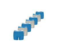 PUMA Boxershorts Jungen Kinder Unterhose Unterwäsche 7 er Pack, Farbe:417 - Blue/Grey, Bekleidung:128
