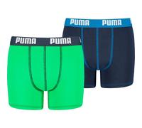 Puma Boys Basic Boxer 2er-Pack Kinder Unterhose, grün 146/152