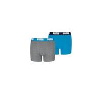 PUMA Boxershorts Everyday Basic Jungen Grau Melange/Blau Größe 158/164 – 2er-Pack
