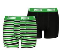 Puma Boys Everyday Striped 2er-Pack Kinder Unterhose, grün 146/152