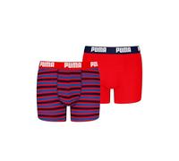 PUMA Boy's Everyday Striped Boxer, red/Blue, 158/164 (2er Pack)