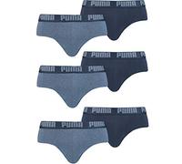 PUMA Brief Unterhosen Herren. 6er Pack (Denim/Denim, L)