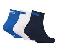 Puma BWT Quarter 3er-Pack Kinder Socken, blau 39/42