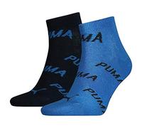Puma Unisex Quarter Socken, Marineblau/Grau/Blau, 39/42 (2er Pack)
