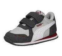 Puma Kinder-Jungen-Sneaker-Slipper-Klettschuh Cabana Racer SL 20 V Inf Grau-Weiß-Rot 25