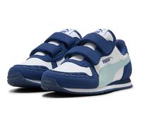 Sneaker PUMA "CABANA RACER SL 20 V PS", Kinder, Gr. 28, puma weiß, fresh water, blau jewel, Synthetik, Schuhe Sneaker, mit Klettverschluss, leichtes Tragegefühl, mit Gummilaufsohle (37493746-28) puma