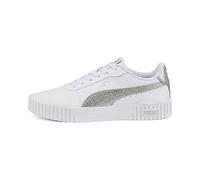 PUMA Carina 2.0 Damen-Sneaker im Used-Look, Puma Weiß Puma Silber, 37 EU