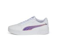 PUMA Carina 2.0 Holo Jr Sneaker für Mädchen, Puma Weiß Puma Silber, 38 EU