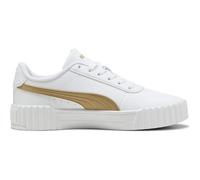 PUMA Damen Carina 3.0 Aqua Metallics Sneaker, White-Light Sand Gold, 42 EU