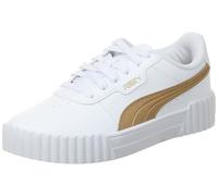 Puma Carina 3.0 Aqua Metallics, Weiblich Sneaker, Puma White-Light Sand-Puma Gold,