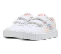 Sneaker PUMA "Carina 3.0 Floral Sneakers Mädchen", Damen, Gr. 23, weiß jasmine flower seafoam pink blau, Obermaterial: Textil, Synthetik; Futter: Textil; Innensohle: Textil; Laufsohle: Gummi, Schuhe S