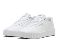 PUMA Carina 3.0 Holo 2.0 Jr Sneaker, White Silver Mauve Mist, 38.5 EU