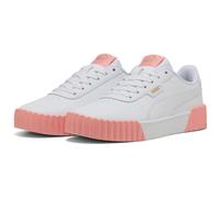 PUMA Carina 3.0 Leder Sneaker Damen 10 - PUMA white/pink fruit/PUMA gold 41