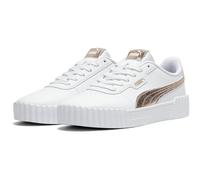 Sneaker PUMA "Carina 3.0 Metallic Whisper Sneakers Damen", Damen, Gr. 41, weiß gold, Obermaterial: Synthetik, Textil; Futter: Textil; Innensohle: Textil; Laufsohle: Gummi, Schuhe Sneaker (43586535-41)