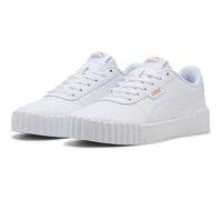 PUMA Sneaker Carina 3.0 Damen Leder Weiß/Gold Größe 38
