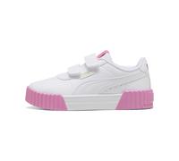 Sneaker PUMA "Carina 3.0 Sneakers Mädchen", Mädchen, Gr. 34.5, weiß (weiß gold posie pink), Obermaterial: Synthetik, Leder; Futter: Textil; Innensohle: Textil; Laufsohle: Gummi, Schuhe (33155507-34,5)