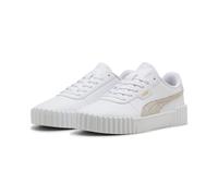PUMA Carina 3.0 TOPCAT Damen-Sneaker, weiß-mattiertes Elfenbein, 38.5 EU, Weiß, mattiertes Elfenbein, 38.5 EU