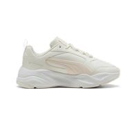 PUMA Cassia 2.0 Leder Plateau Sneaker Damen 05 - warm white/jasmine flower/puma white 42