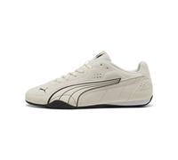 Sneaker PUMA "PUMA Catch Sneakers Erwachsene", Gr. 44.5, schwarz-weiß (alpine snow schwarz, weiß), Obermaterial: Textil, Kuhleder, Synthetik; Futter: Textil; Innensohle: Textil; Laufsohle: Gummi, Schu