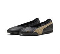PUMA Damen Catch Soleil Topcat Ballerina Sneakers 40.5, Black Toasted Almond Gold Beige