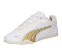 Sneaker PUMA "CATCH SOLEIL DAYINIGHT", Gr. 38, puma weiß, puma gold, vapor gray, Synthetik, colorblocking, Schuhe, Design auf den Spuren des Puma Speedcat (23020546-38) puma weiß, puma gold, vapor gra