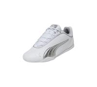 Sneaker PUMA "CATCH SOLEIL METALLIC WHISPER", Herren, Gr. 40, puma weiß, puma silber, Synthetik, unifarben, Schuhe Sneaker, für sportlichen Look, mit Gummi-Laufsohle, mit Schnürung (27242404-40) puma